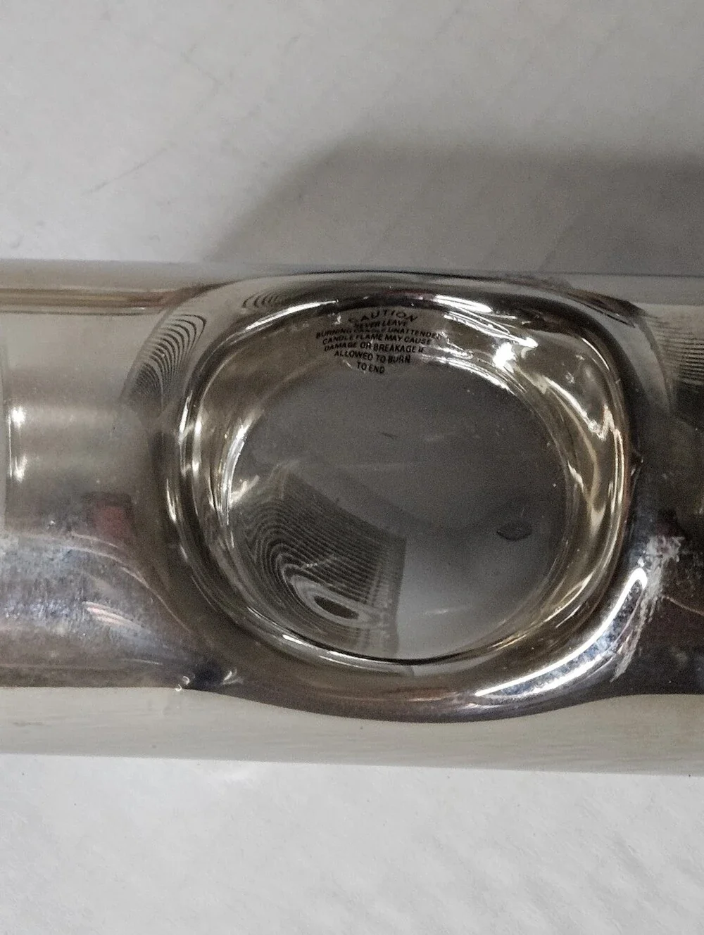 Shannon Of Ireland Long Cylindrical Glass 5 Votive Holder With Metalic Finish
